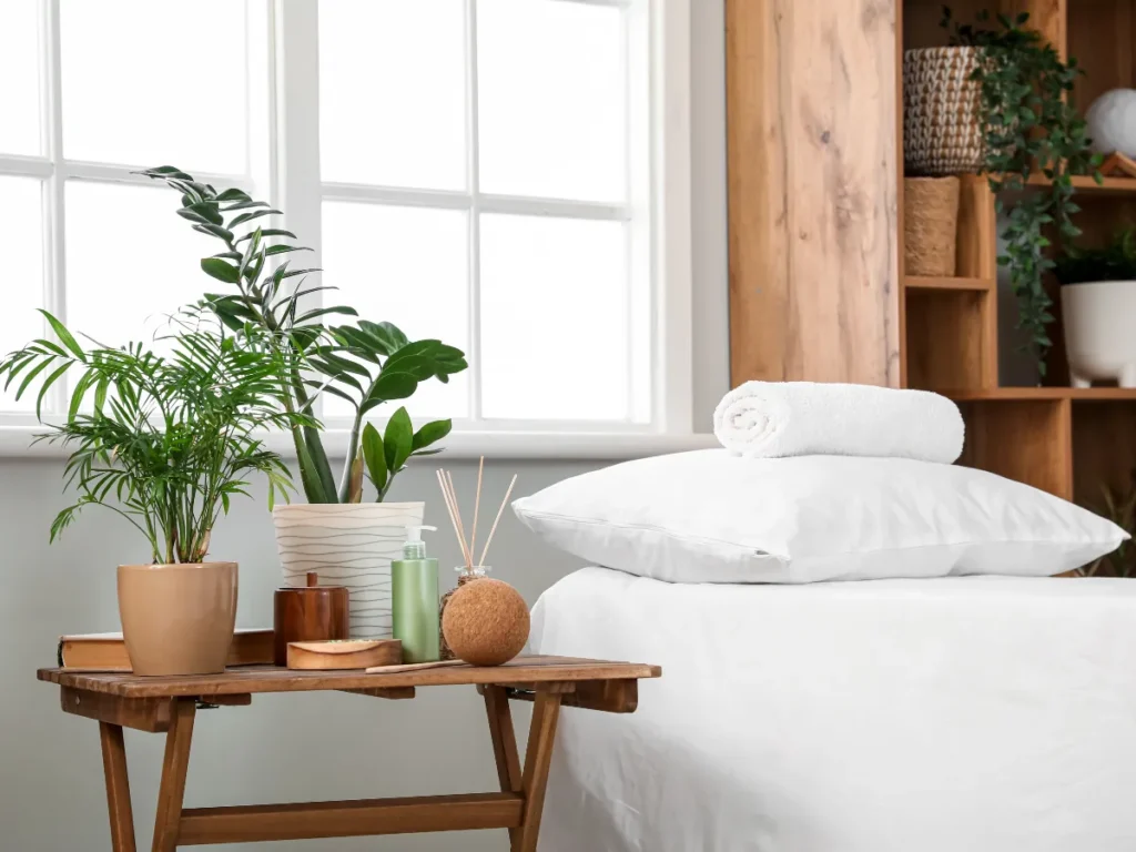 comfortable massage therapy room